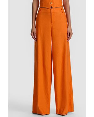 Alice + Olivia Stu Linen Baggy Pant - Orange