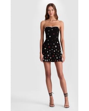 Alice + Olivia Iva Embellished Mini Dress - Black