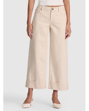 Alice + Olivia Clayton Cuffed Jean - Natural