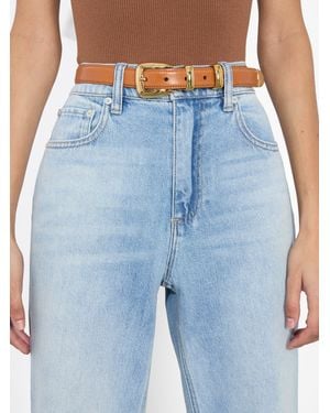 Alice + Olivia Hayden Buckle Belt - Brown