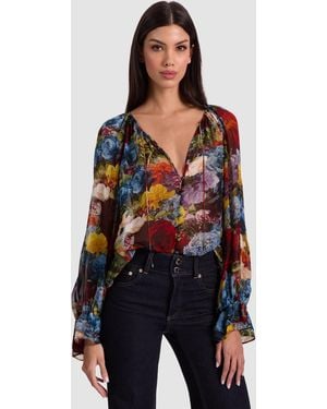 Alice + Olivia Josephine Blouse - Blue