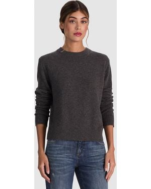 Alice + Olivia Scottie Cashmere Pullover - Gray