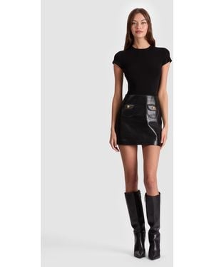 Alice + Olivia Sydney Vegan Mini Dress - Black