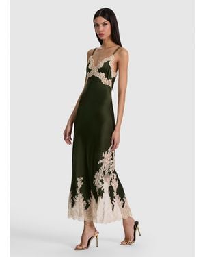 Alice + Olivia Julietta Lace Slip Dress - Natural