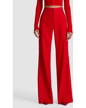 Alice + Olivia Dylan Linen Pant - Red