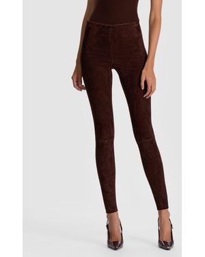 Alice + Olivia Lennox Suede Legging - Brown