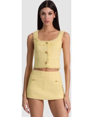 Alice + Olivia Shila Corset Top - Yellow