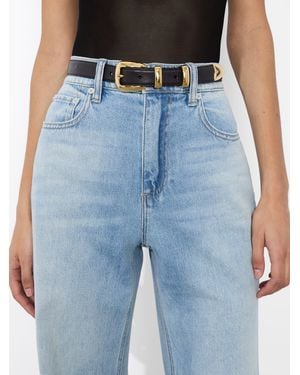 Alice + Olivia Hayden Buckle Belt - Blue