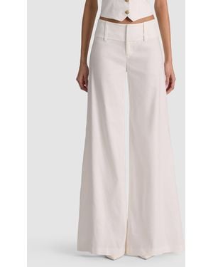 Alice + Olivia Olivia Wide Leg Linen Pant - Pink