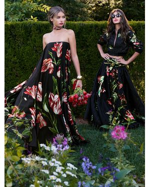 Alice + Olivia Marciela Maxi Dress With Scarf - Green