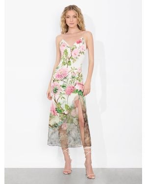 【Alice+Olivia】JULIETTA ペイズリー柄 デニム スリップドレス Alice + Olivia Julietta ペイズリースリップドレス | ブルー