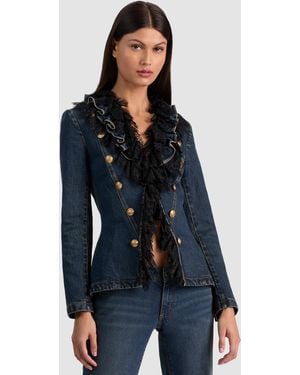 Alice + Olivia Elmira Denim Jacket - Blue