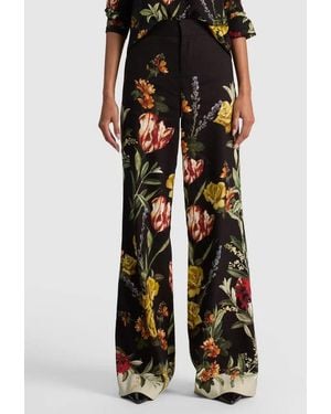 Alice + Olivia Dylan Linen Pant - Black