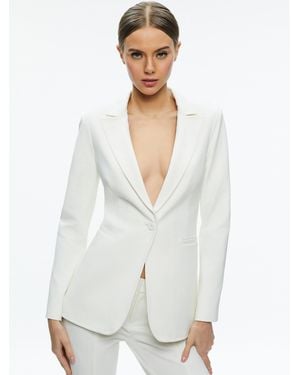 Alice + Olivia Breann Fitted Blazer - White