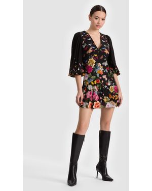 Alice + Olivia Irene Empire Waist Mini Dress - Black