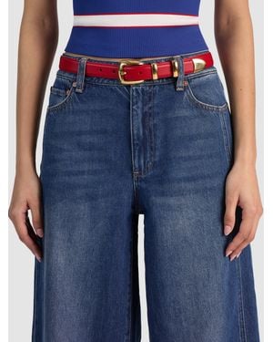 Alice + Olivia Hayden Buckle Belt - Blue