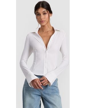 Alice + Olivia Freya Fitted Top - White