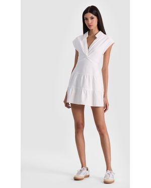 Alice + Olivia Mila Denim Mini Dress - White