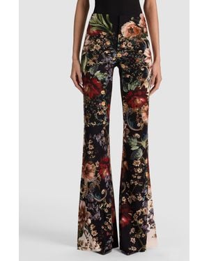 Alice + Olivia Andrew Printed Pant - Black