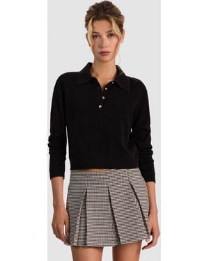 Alice + Olivia Trevor Cashmere Polo - Black