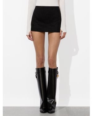 Alice + Olivia Mace Linen Mini Skort - Black