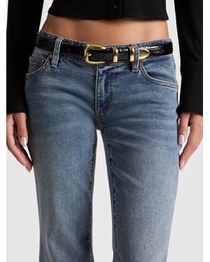Alice + Olivia Hayden Buckle Belt - Blue