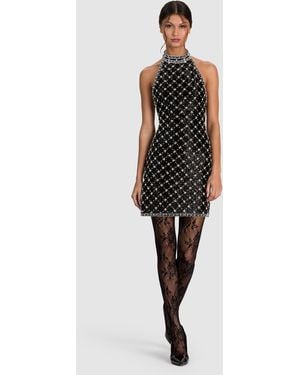 Alice + Olivia Gatz Embellished Mini Dress - Multicolor