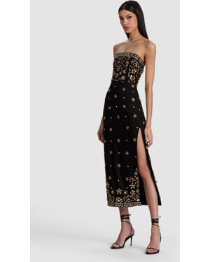 Alice + Olivia Nina Embellished Midi Dress - White