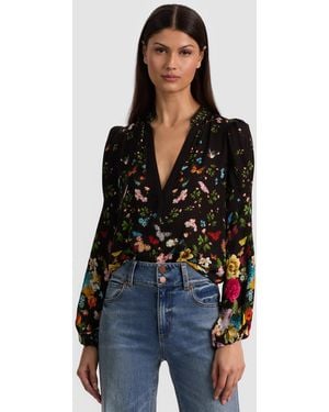 Alice + Olivia Helen Blouse - Black