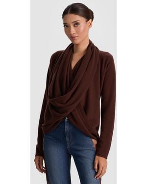 Alice + Olivia Jules Draped Pullover - Blue