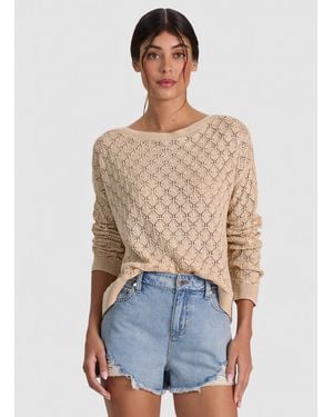 Alice + Olivia Lexi Boat Neck Pullover - Blue