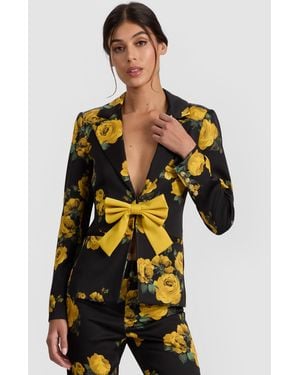 Alice + Olivia Mya Printed Blazer - Black