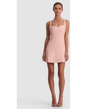 Alice + Olivia Eve Tweed Mini Dress - Natural