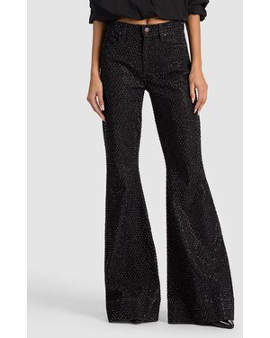 Alice + Olivia Beautiful Embellished Jean - Black