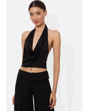 Alice + Olivia Ayanna Halter Top - Blue