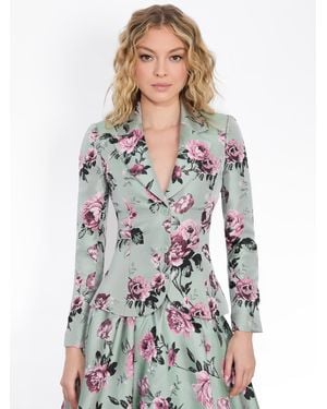 Alice + Olivia Iana Sculpted Blazer - Green