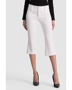 Alice + Olivia Kai Low Rise Capri - White