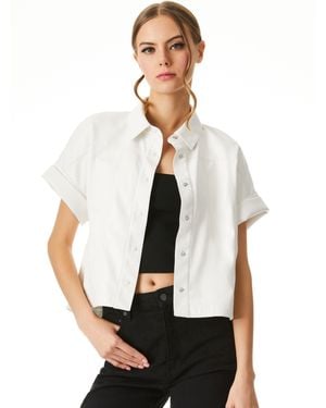 Alice + Olivia Edyth Vegan Top - White