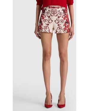 Alice + Olivia Hera Linen Short - Red