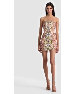 Alice + Olivia Katia Embroidered Mini Dress - White