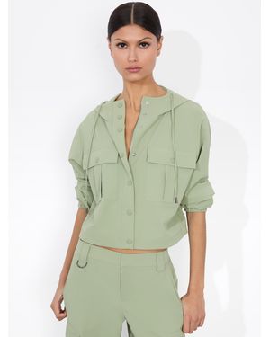 Alice + Olivia James Cropped Parka - Green