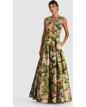 Alice + Olivia Lila Structured Gown - Green