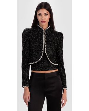 Alice + Olivia Ilaria Embellished Jacket - Blue