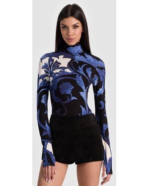 Alice + Olivia Delaina Turtleneck Top - Blue
