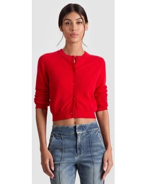 Alice + Olivia Dollie Cashmere Cardigan - Red