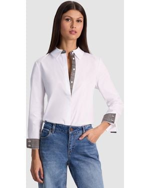 Alice + Olivia Perfect Button Down - White