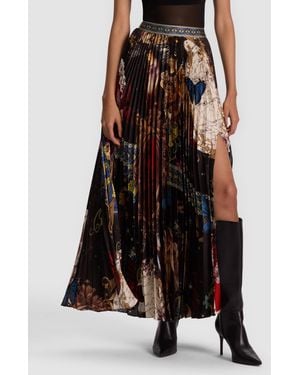 Alice + Olivia Katz Pleated Maxi Skirt - Black