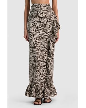 Alice + Olivia A+O X Coniglio Palm Beach Ruffle Power Pareo - Multicolor