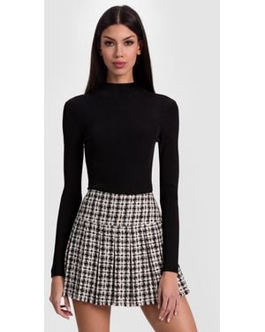 Alice + Olivia Roberta Ribbed Turtleneck - Black