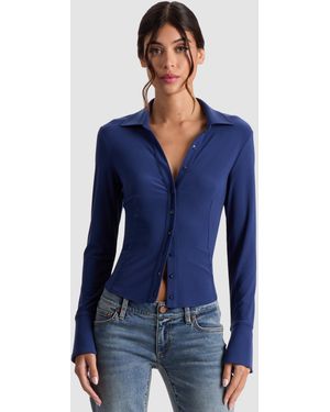 Alice + Olivia Freya Fitted Top - Blue